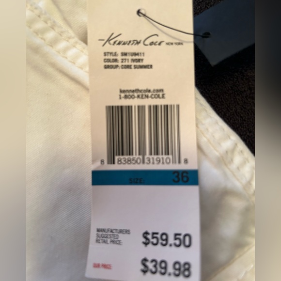 Kenneth Cole stylish off-white cargo shorts. New with tags! - Picture 5 of 6